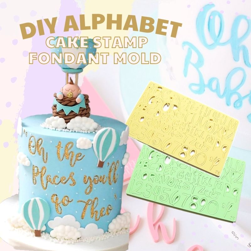 DIY Alphabet Cake Stamp Fondant Mold